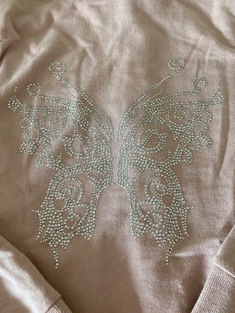 Pullover Romeo & Juliet Couture rosa S Strassbesatz