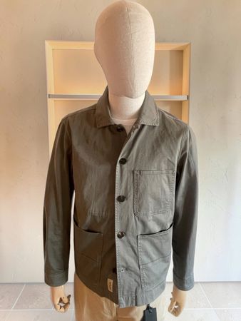 WOOLRICH Herren Chore Jacke Khaki Gr. S Baumwolle