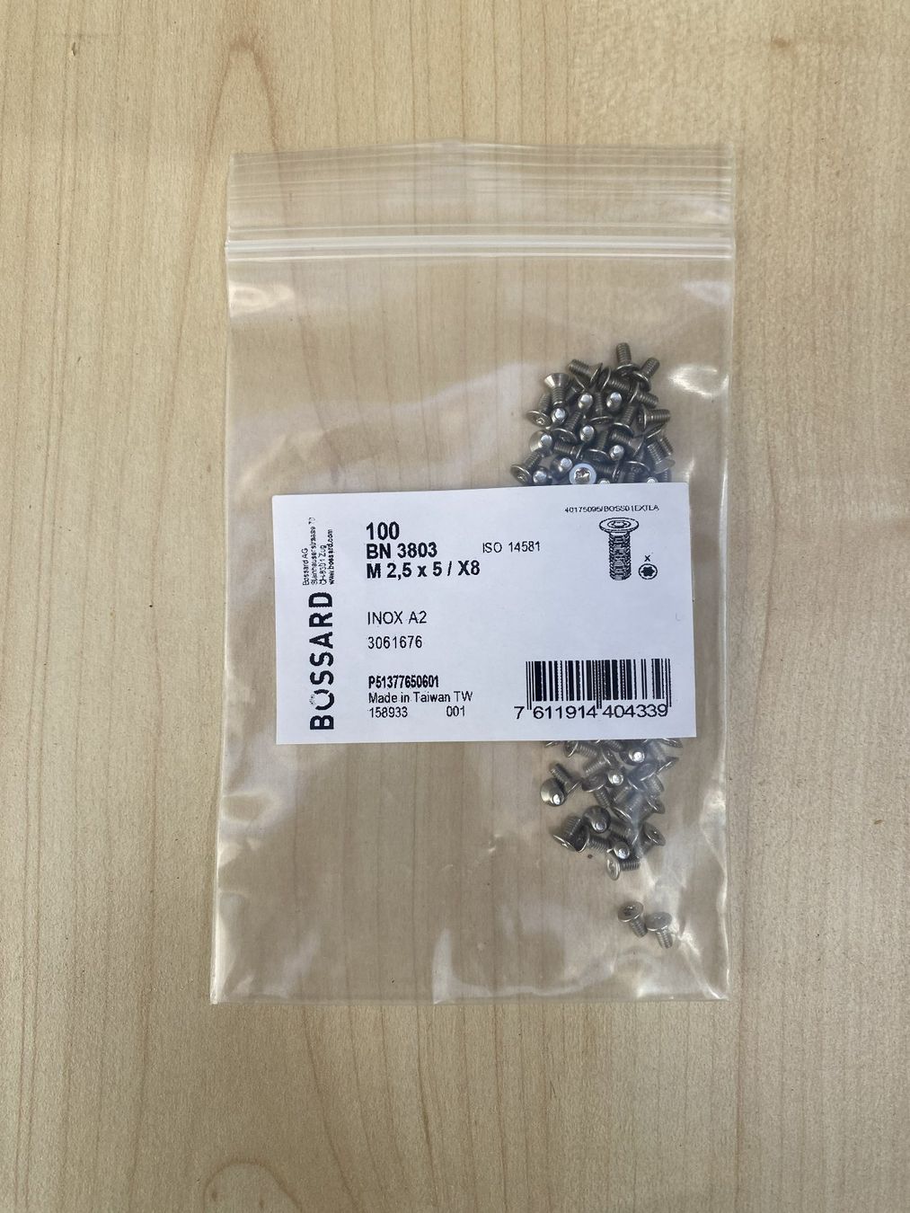 Tutti gli attrezzi: SK-Schrauben M2,5x5 mm Chromstahl – Nuovo e nell'imballaggio originale da Wil ZH venduto da Mischis-Angebote