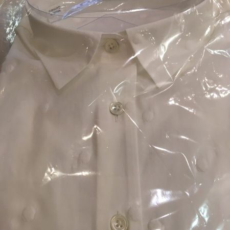 B.M. Company LA Bluse weiss, Punkte gestickt weiss CH Gr 46