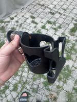 Stroller Cup Holder Black Heart Design Used