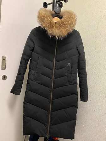 Elegante Damen kein "Daunen" Jacke, Pelz, Kapuze 