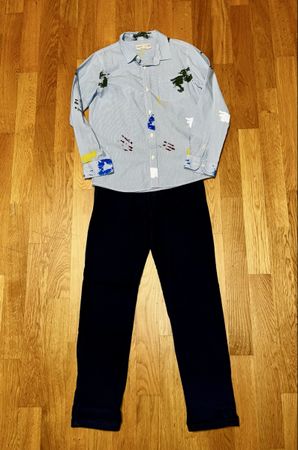 Stylische Zara Hemd/Hose Kombi Gr. 140 (10/11jährige)