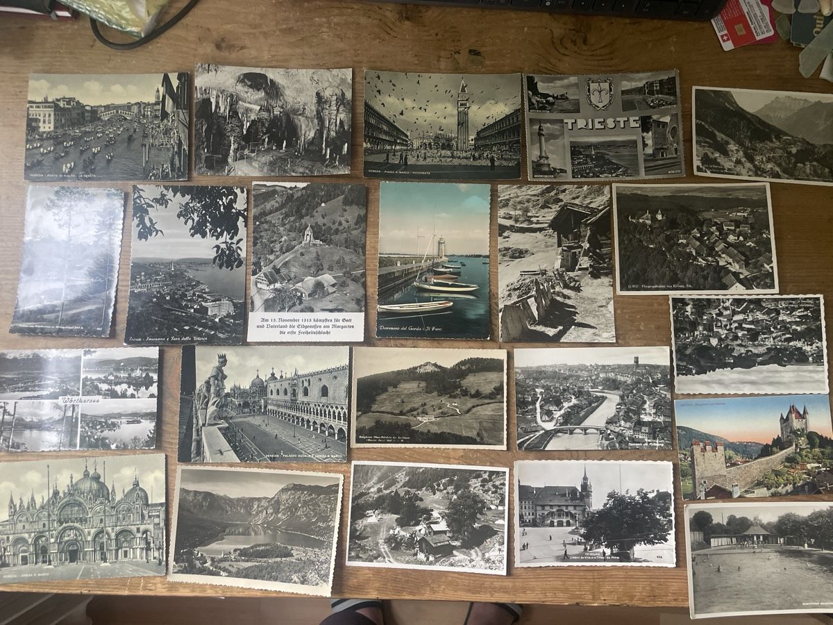 Ansichtskarten: 40 verschiedene antike Ansichtskarten / Postkarten ca. 60er – Gebraucht aus Winterthur von cheerio97