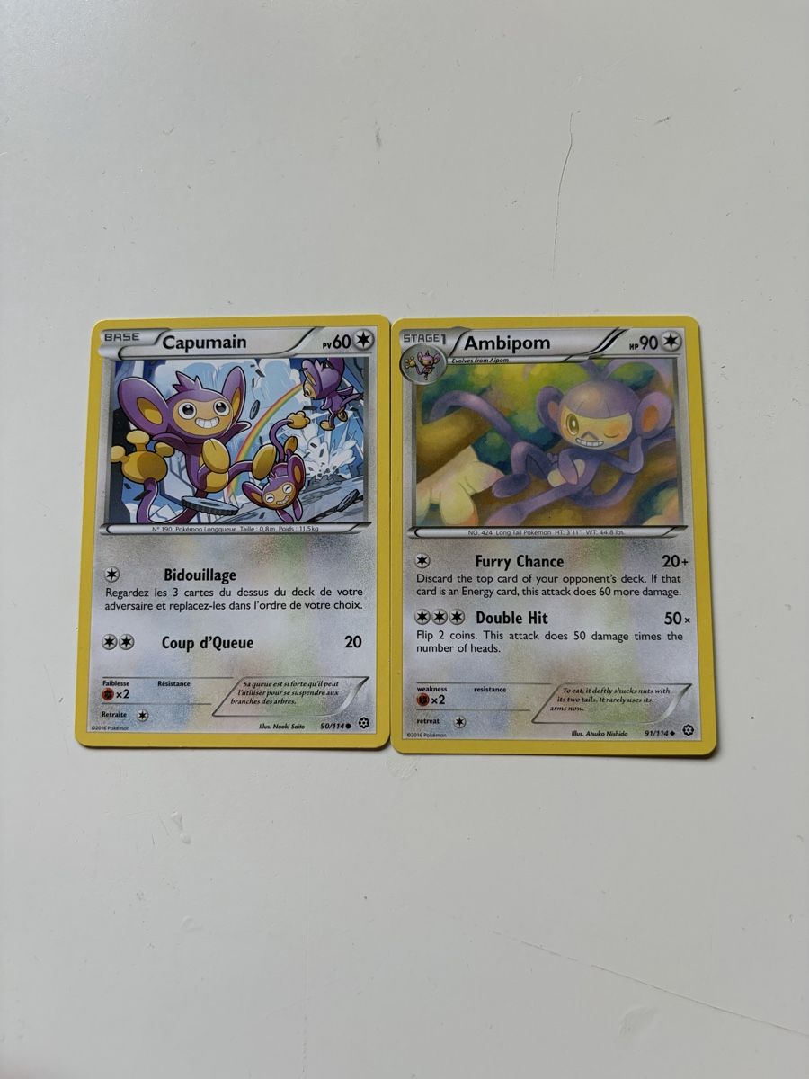 Pokémon Carte collezionabili: 2 Pokémon Karten, Capumain und Ambipom – Usato da Balsthal venduto da Sven.sch