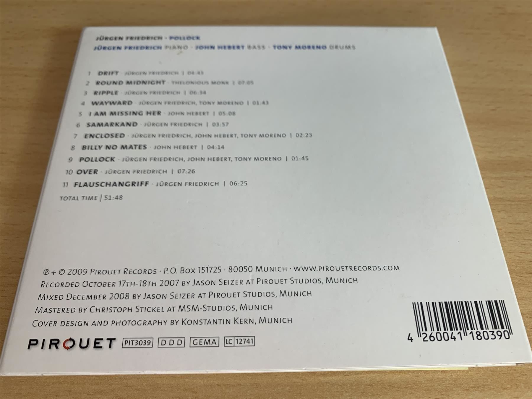 CD: Jürgen Friedrich – Pollock – Usato da Rikon im Tösstal venduto da Alpenmutz 1