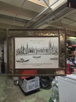 Vintage Bleiglas Zürich vom Seeufer um 1700 (S3)