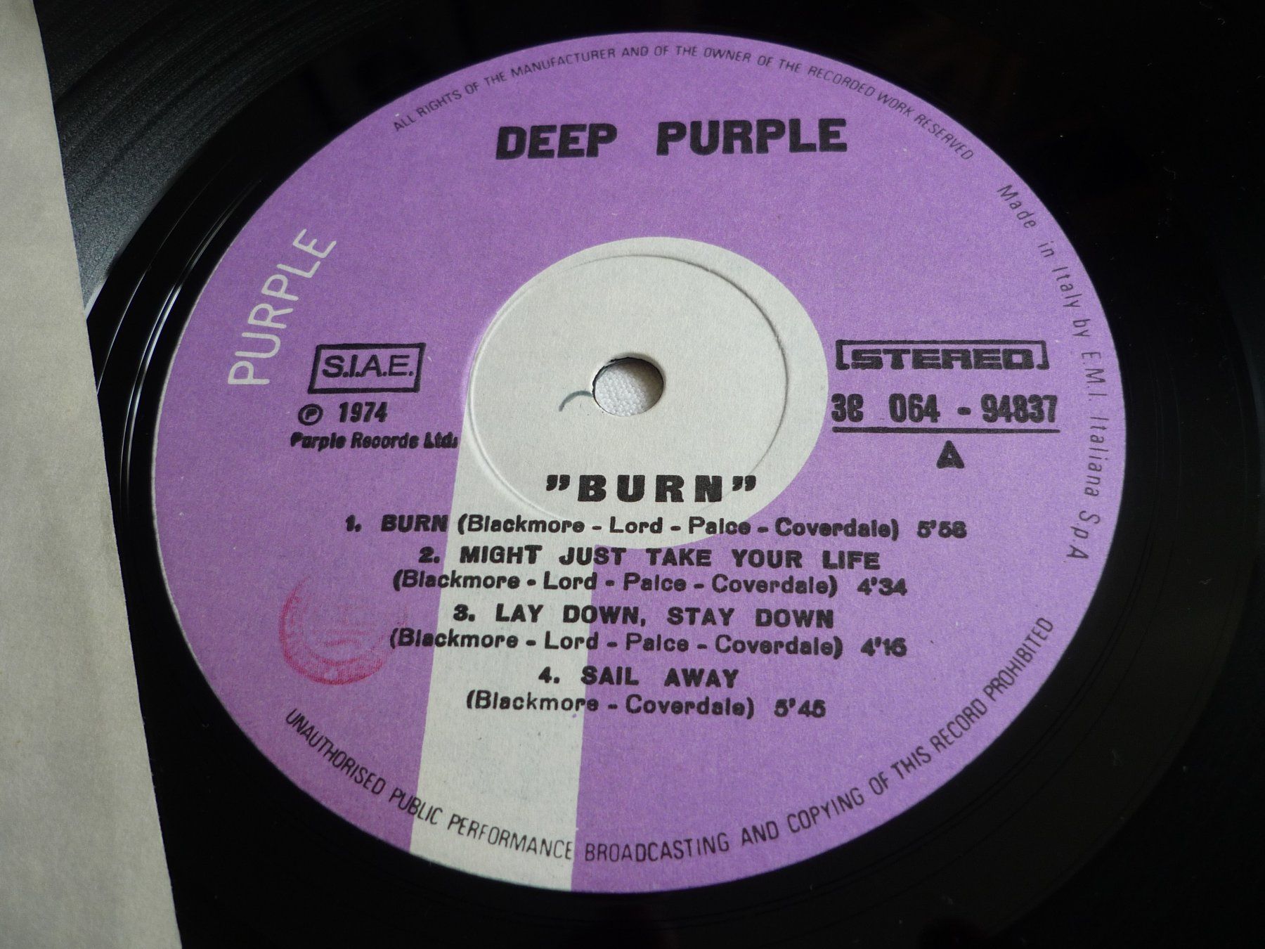 Vinyles: 12" Schallplatte - Deep Purple - Burn  - – D'occasion à Beringen par zzRegal 2