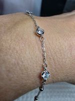Bracelet argent avec diamants de moissanite de 0,5 ct GRA