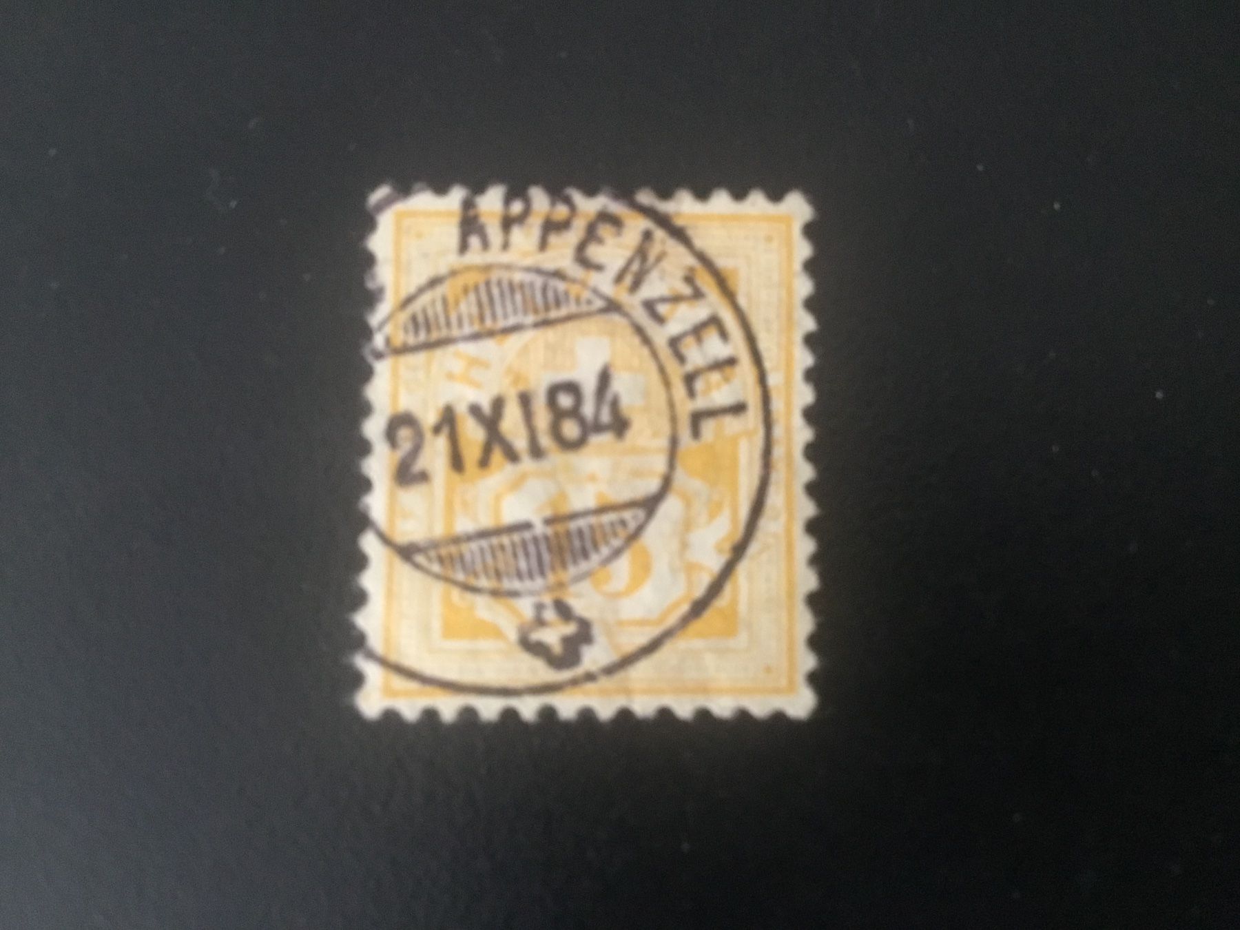 Alle Briefmarken: Ziffern 15 gelb weisses Papier – Gebraucht aus Appenzell von Murpa