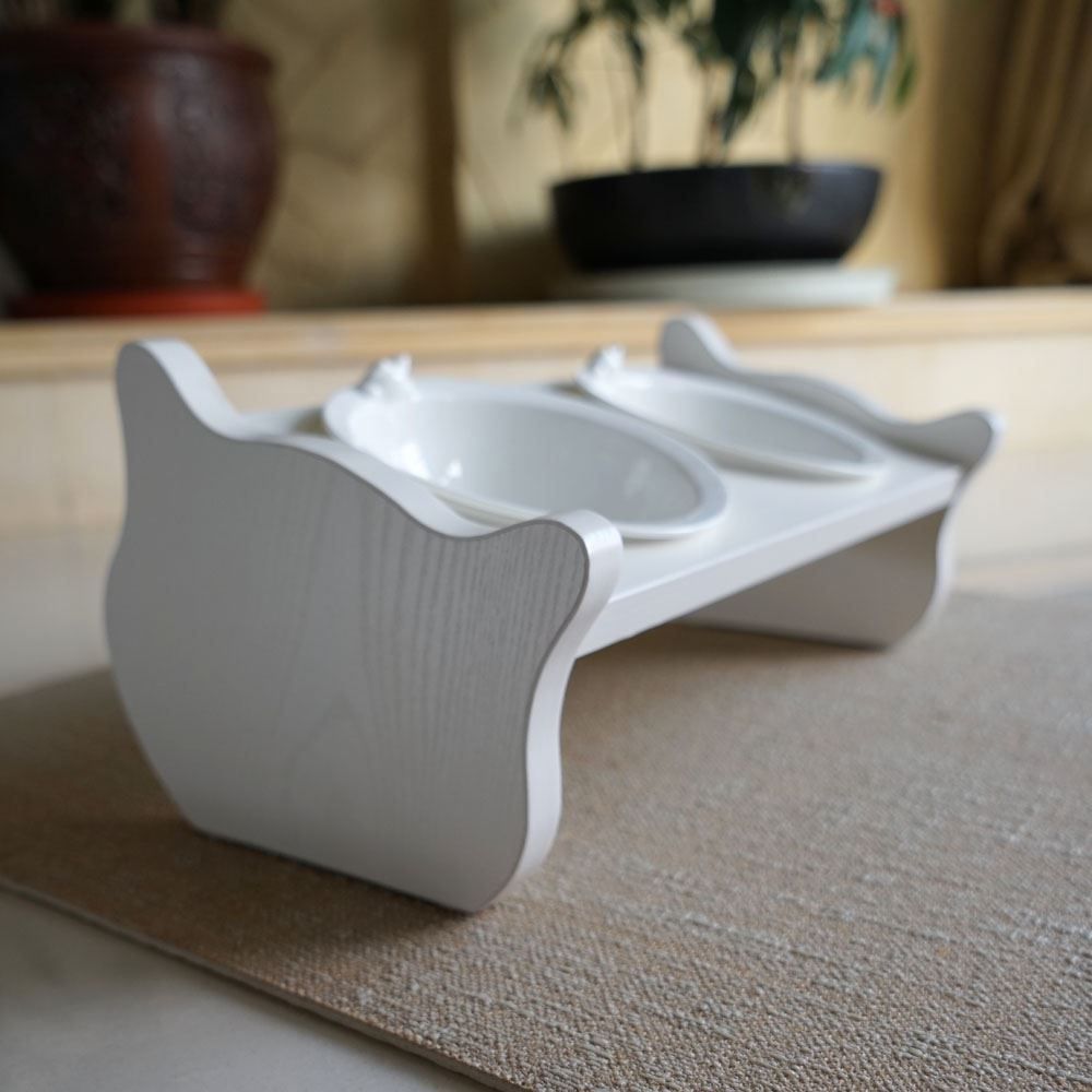 Futter: CatS Design Holz/Keramiknäpfe 2er Näpfe – Neu und originalverpackt aus Mönchengladbach von Zoopplier