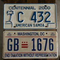  🇺🇸 U.S. Autoschild, Samoa & Washington D.C. - SPEZIAL 