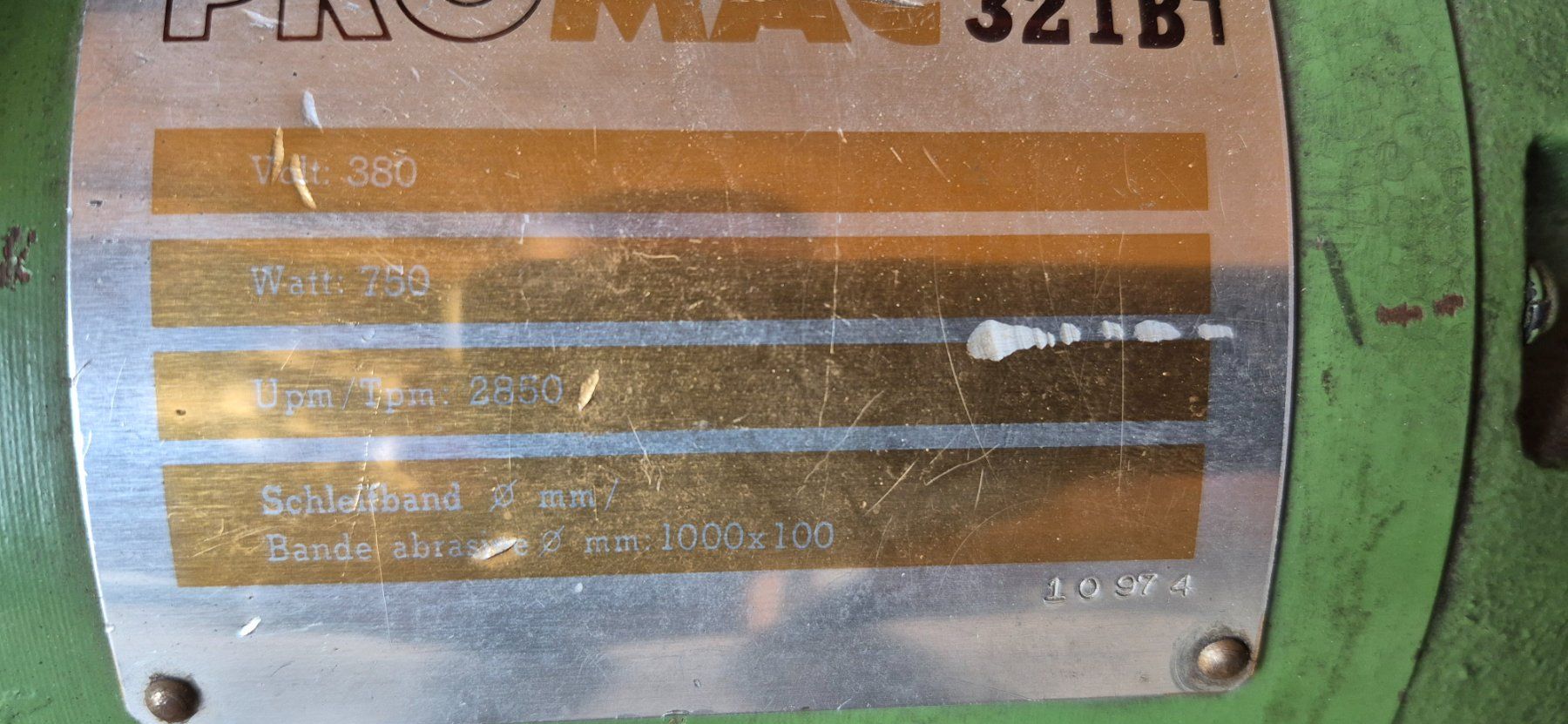 Promac Smerigliatrici & Lucidatrici: PROMAC Schleifbock mit Band / Bürsten – Difettoso da Egg SZ venduto da Bko1 1
