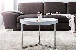 Beistelltisch MODULAR 40 cm weiß Chrom / Lagerausverkauf