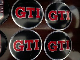 Jantes VW GTI | 4x Autocollants centres cache-moyeu de roue