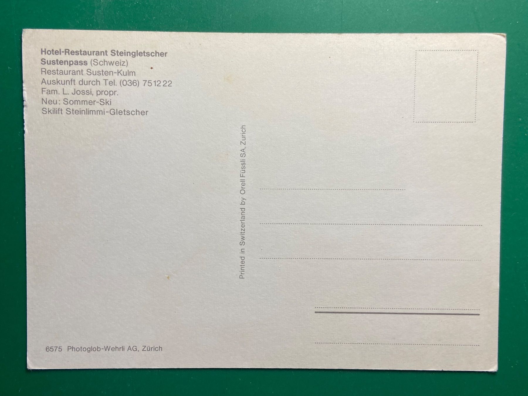 Cartes postales: Steingletscher am Sustenpass – D'occasion à Steg VS par _vinci_ 1