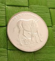 WWF-Gedenkmedaille in Silber999'9 von 1986, „Sahara-Oryx" 