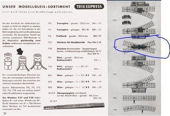 Trix Modelleisenbahnen: Trix Express H0: Kreuzung 30° – Gebraucht aus Niederhasli von rail-duerst 2