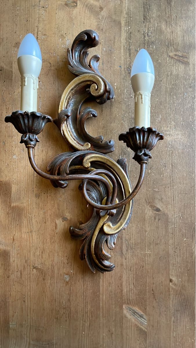Lampade: Wandleuchte 2 flammig Barockstil Ornamente – Usato da Glarus venduto da adiweb007