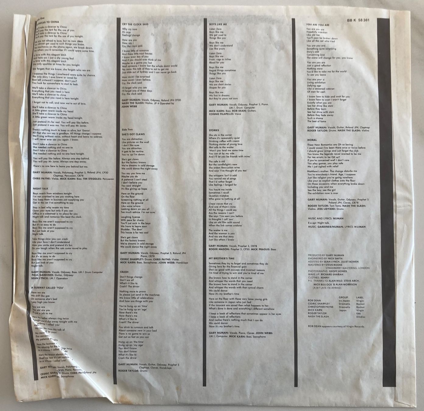 Dischi in vinile: GARY NUMAN - DANCE – Usato da Poliez-Pittet venduto da Newtown-Records 2