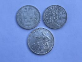 5 Fr. Silbermünzen Lot - Schnäppchenpreis! - 1 Tages Auktion