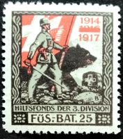 Soldatenmarken 1.WK, Füsilier Bat 25, Aufdr, Wi 3.Div 62