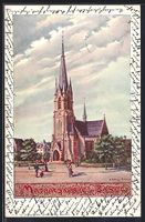 AK Basel, Blick auf die Mathäuskirche