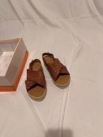 SI Barcelona Ledersandalen, Gr. 37, Cognac, NEU!