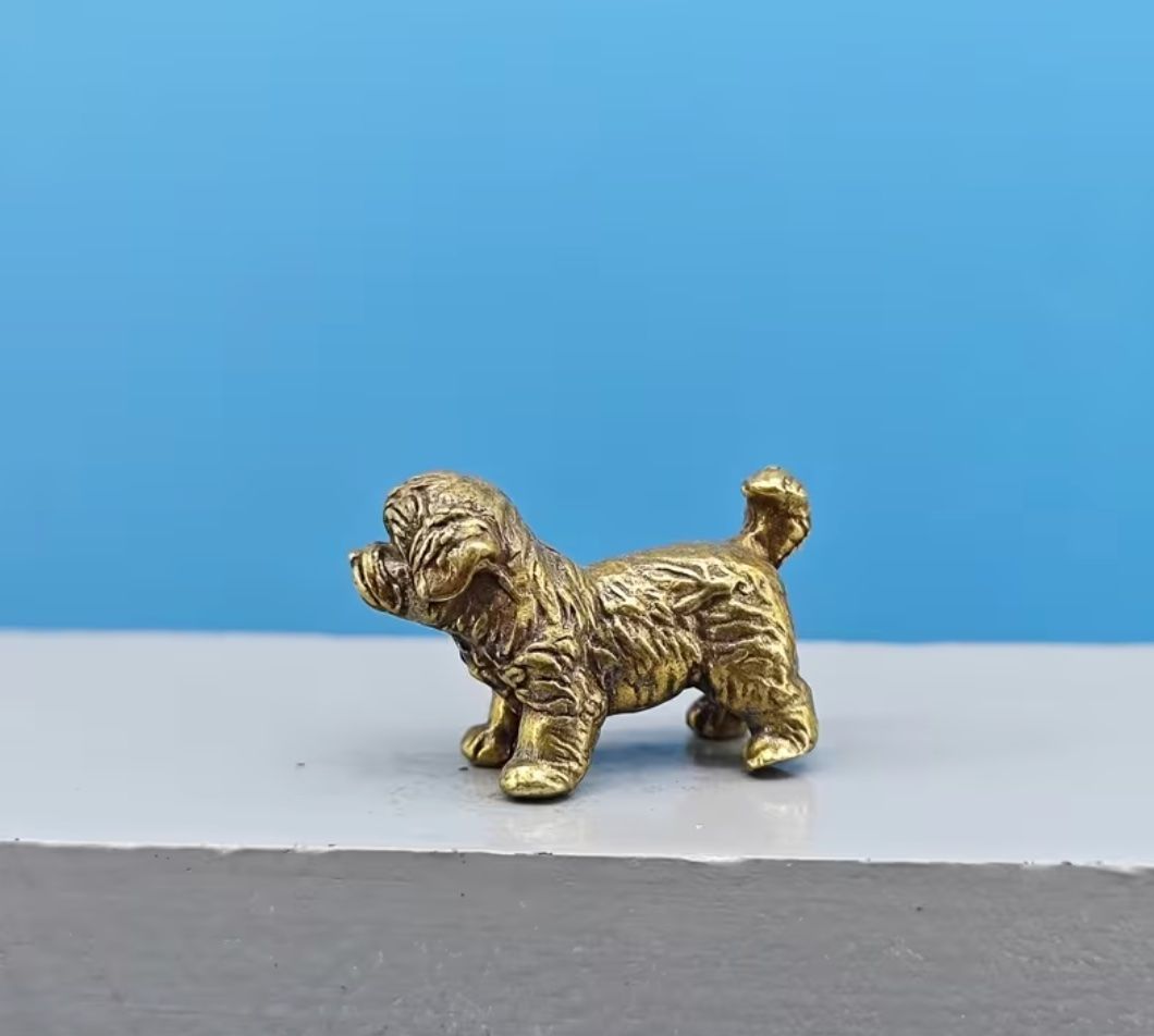 Statuette: Shih Tzu Miniaturfigur aus massivem Messing – Nuovo (secondo la descrizione) da Langenthal venduto da Seelenfreunde 6