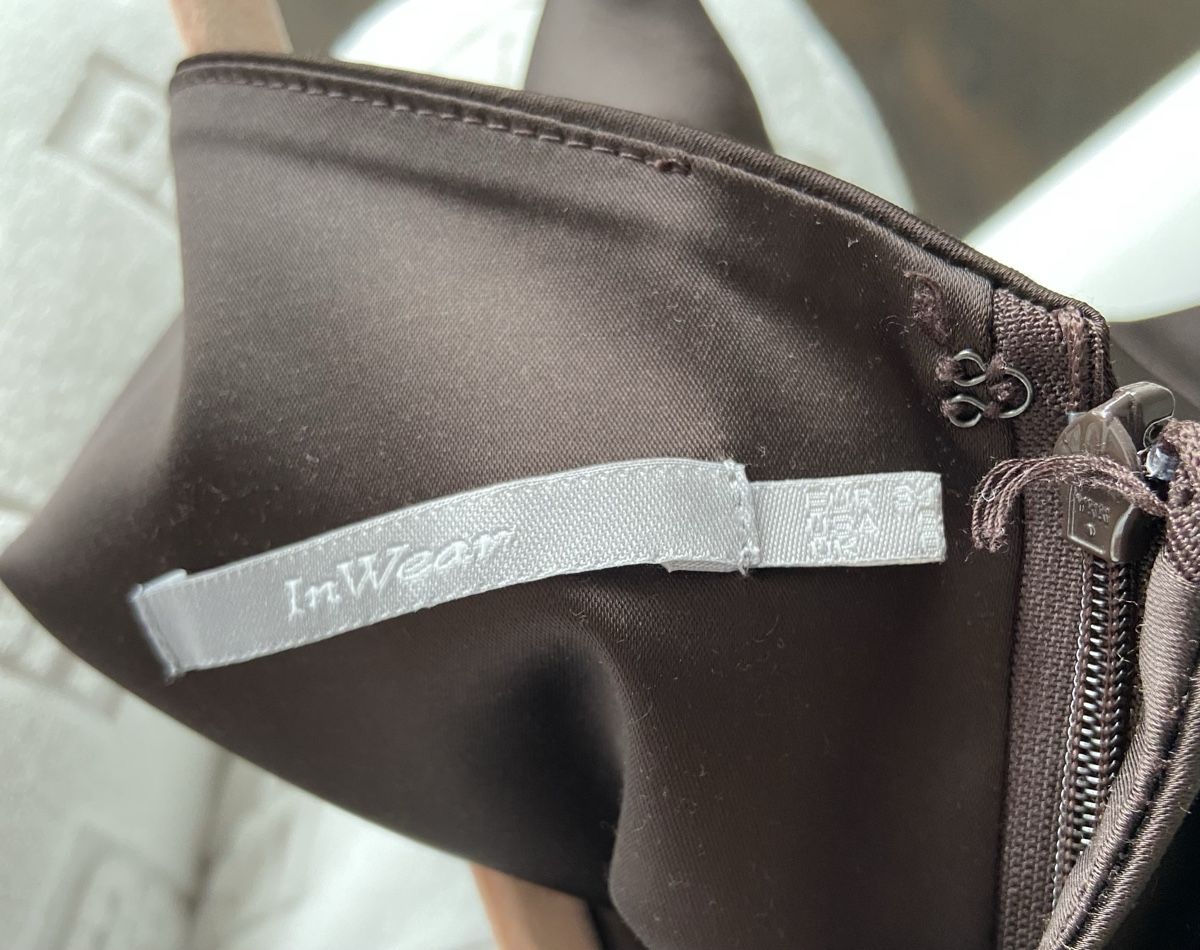 Vestiti: InWear - einteiliges satin-glänzendes Kleid – Nuovo (secondo la descrizione) da Zürich venduto da Sunset69 4