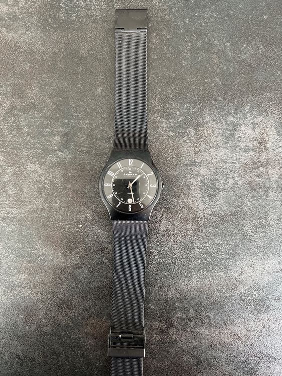 skagen armbanduhr schwarz