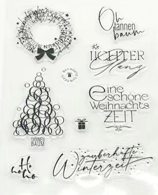 Timbri: Silikonstempel Weihnachten Lichterglanz – Nuovo e nell'imballaggio originale da Kaltbrunn venduto da schere-stein-papier