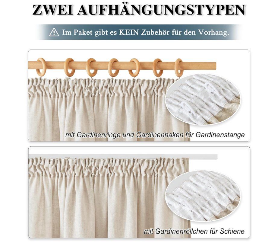 Vorhänge: Vorhang Leinen extrabreit BxH 300x260cm – Neu (gemäss Beschreibung) aus Adlikon b.Regensdorf von MK-VORHANGSERVICE 1