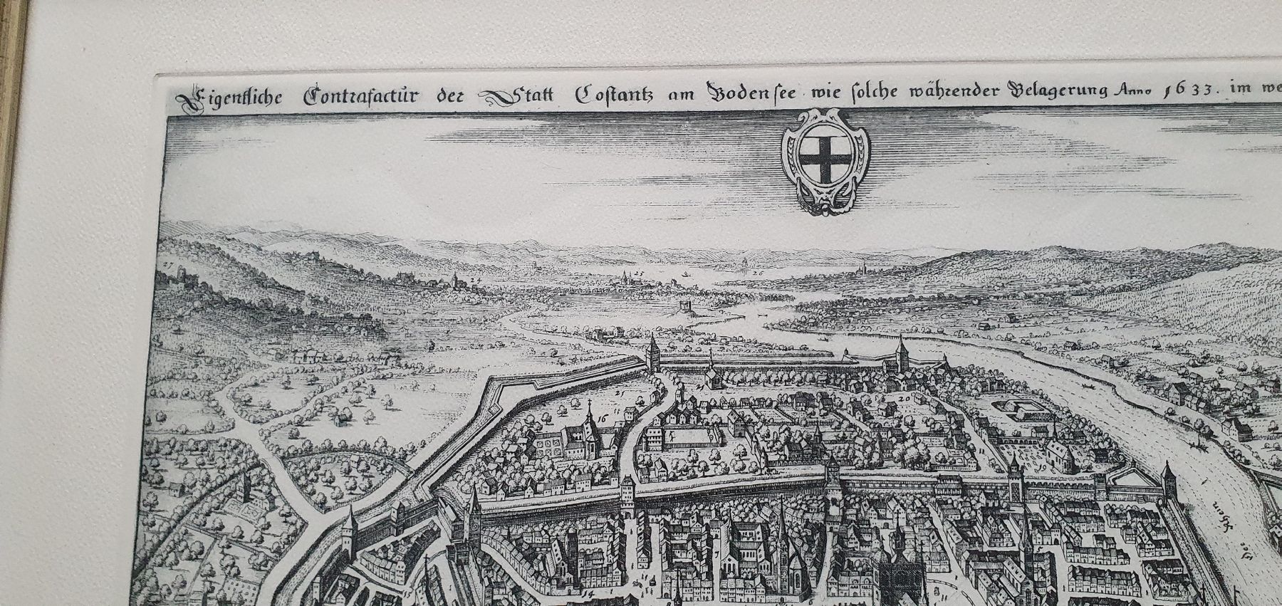 Gemälde: Bild - Radierung - Stadtplan Konstanz 1633 – Gebraucht aus Kreuzlingen von Rschweiz1 5