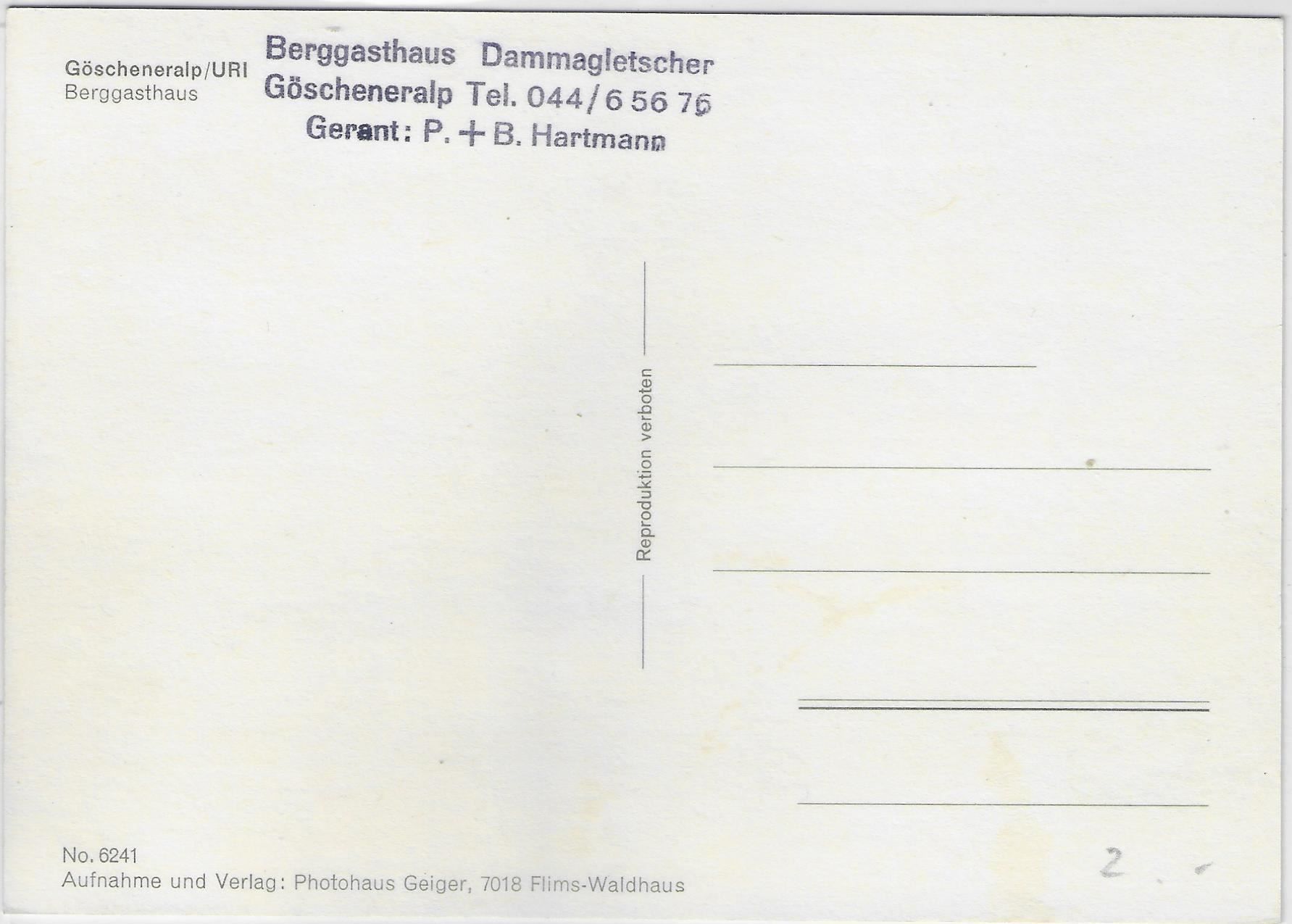 Cartoline postali: Göscheneralp - Berggasthaus - Postauto – Antico da Ettingen venduto da Kartenplanet 1