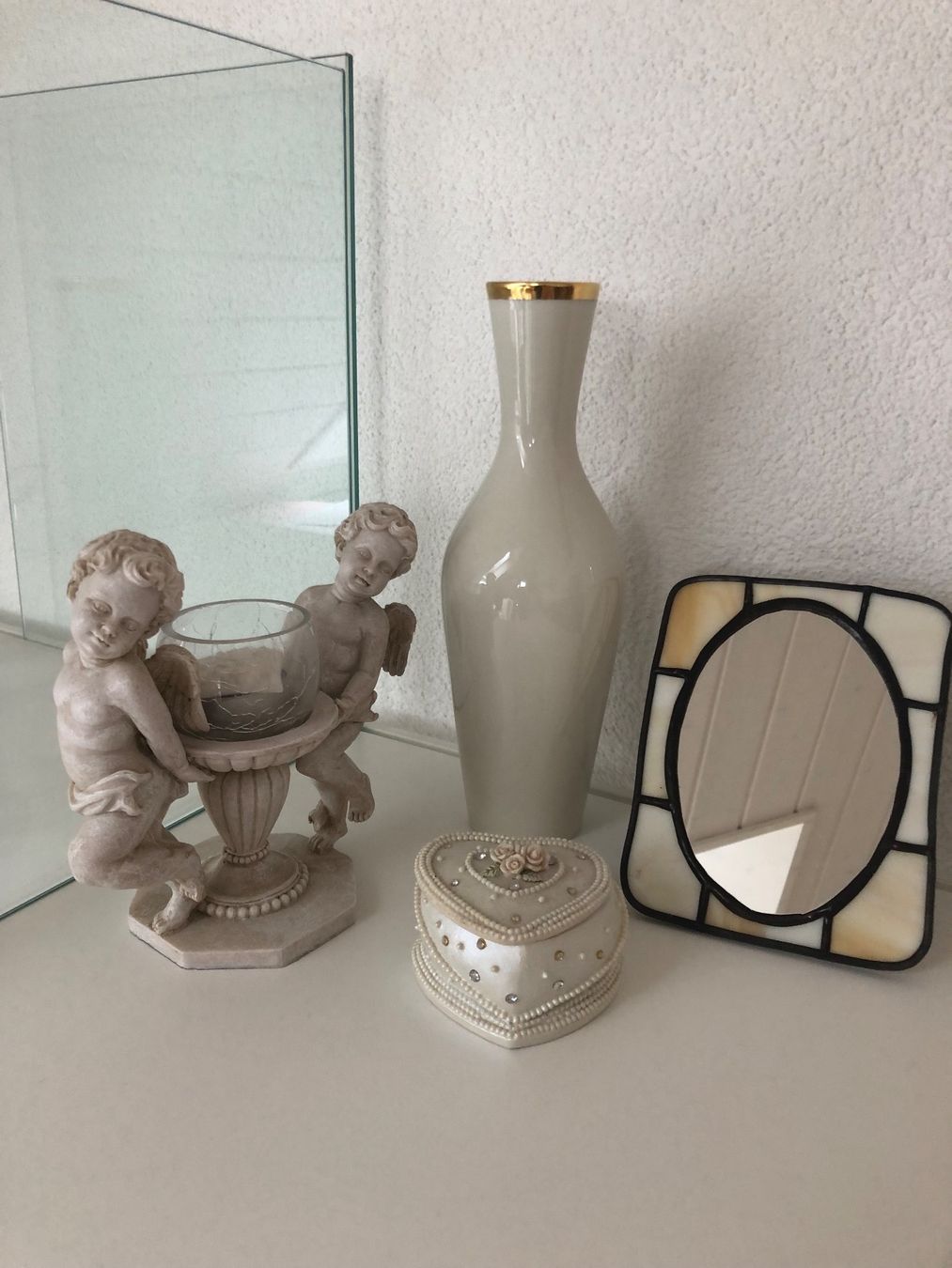 Kerzenständer: Kerzenständer mit Puten, Blumenvase, Spiegel – Gebraucht aus Buchs-ZH von Birikina 7