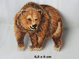 Lustiger - BÄR - Aufnäher - Aufbügler - Stickerei - 6,5x6cm