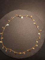 collier laiton doré goldfilled sequins
