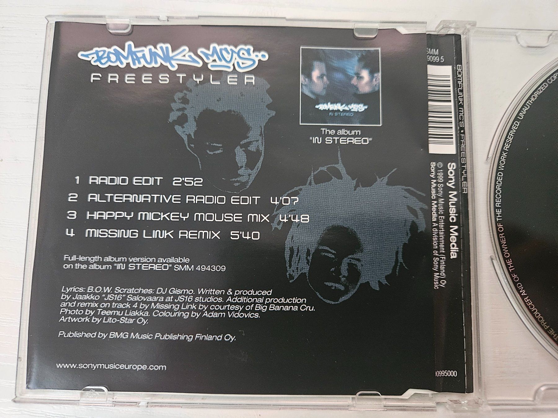 CD: Bomfunk MC's Freestyler – Usato da Liestal venduto da tower01 1