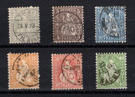 Sitzende Helvetia Nr. 28, 30, 31, 32, 33, 34