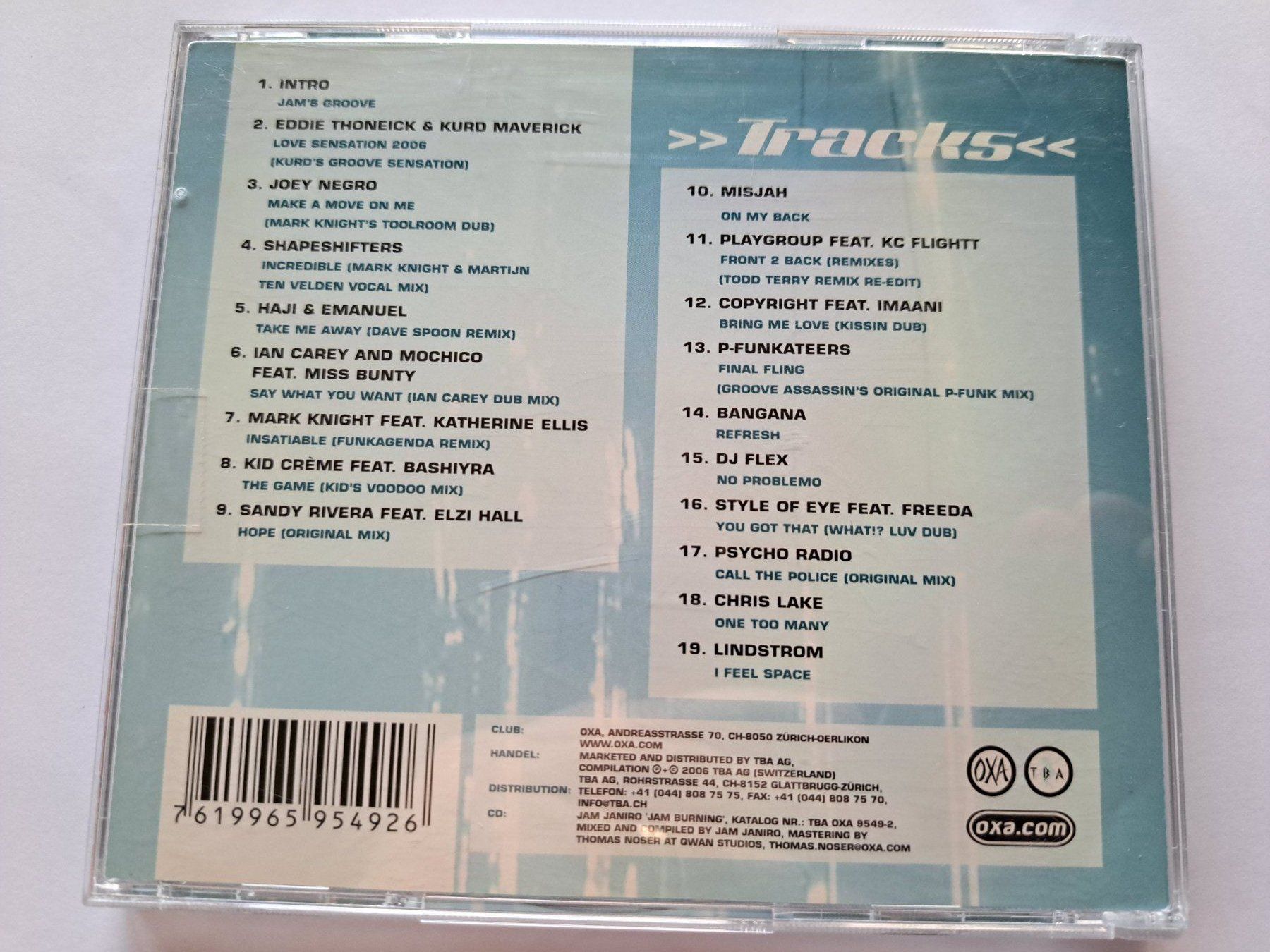 CD: OXA Tech House - Jam Janiro - Jam Burning  – Usato da Pully venduto da bro_n52j 2
