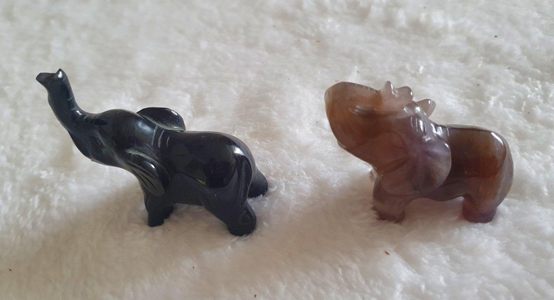 Statuette: 2er Set Deko Elefanten Figuren aus Stein – Usato da Auw venduto da beretta1966 4