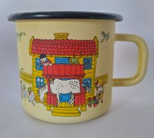 Pippi Langstrumpf Emaille Tasse muurla / Sehr guter Zustand
