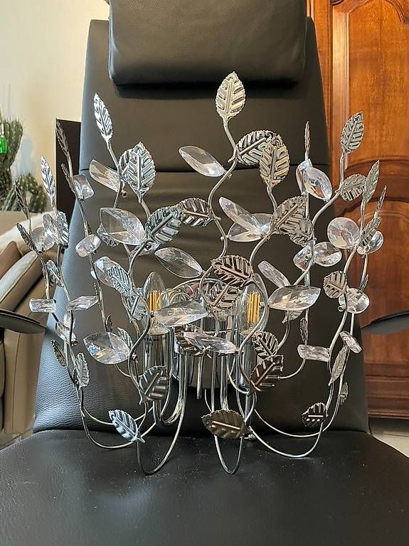 Lampade: Wandlampe Chrom Blätter Kristall – Usato da Brittnau venduto da Seeedia