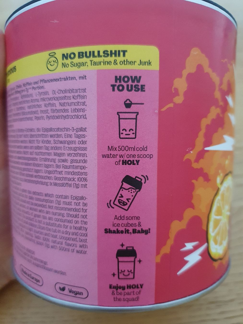 Lebensmittel & Spezialitäten: HOLY Energy Drink Pulver Raspberry Yuzu – Gebraucht aus Moosseedorf von Sonnenschein.. 2