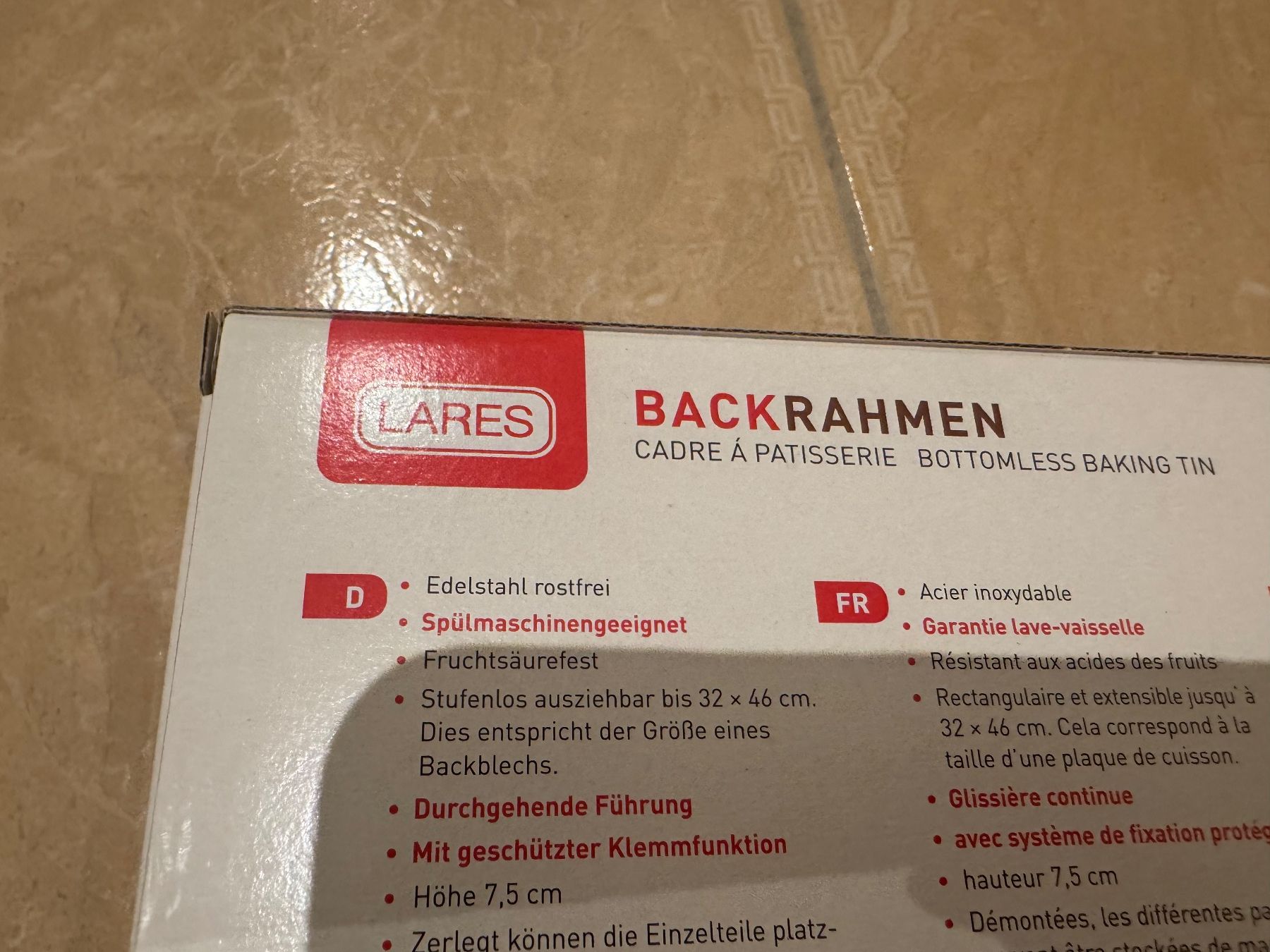 Moules à gâteaux: Backrahmen LARES neu – Neuf avec emballage d'origine à Klingnau par Markus14 2