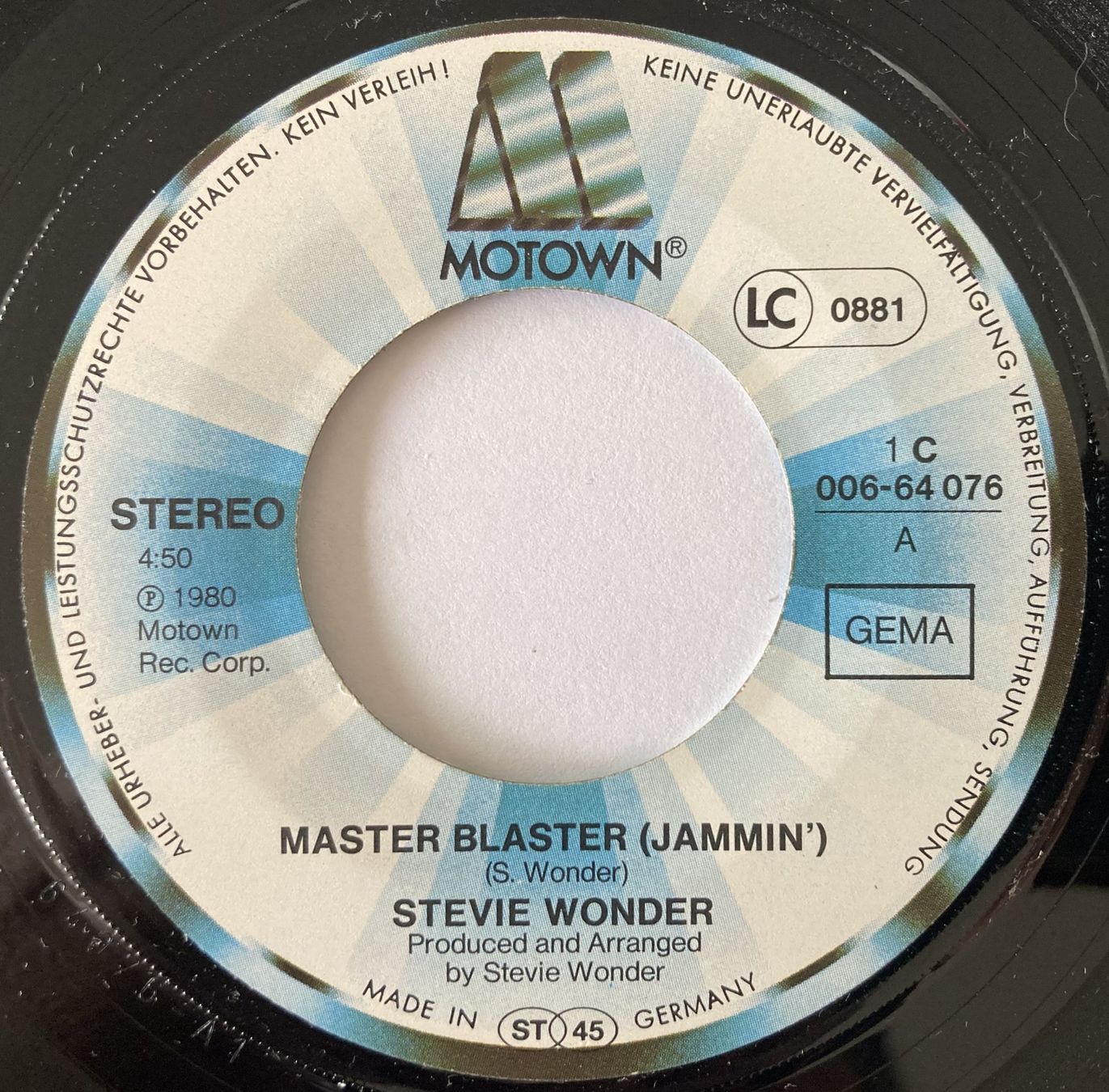 Vinyles: STEVIE WONDER - MASTER BLASTER – D'occasion à Bottens par hotter-than-hell 2