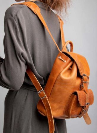 Vintage Rucksack Leder Ruffner Zürich Neupreis 450,- CHF