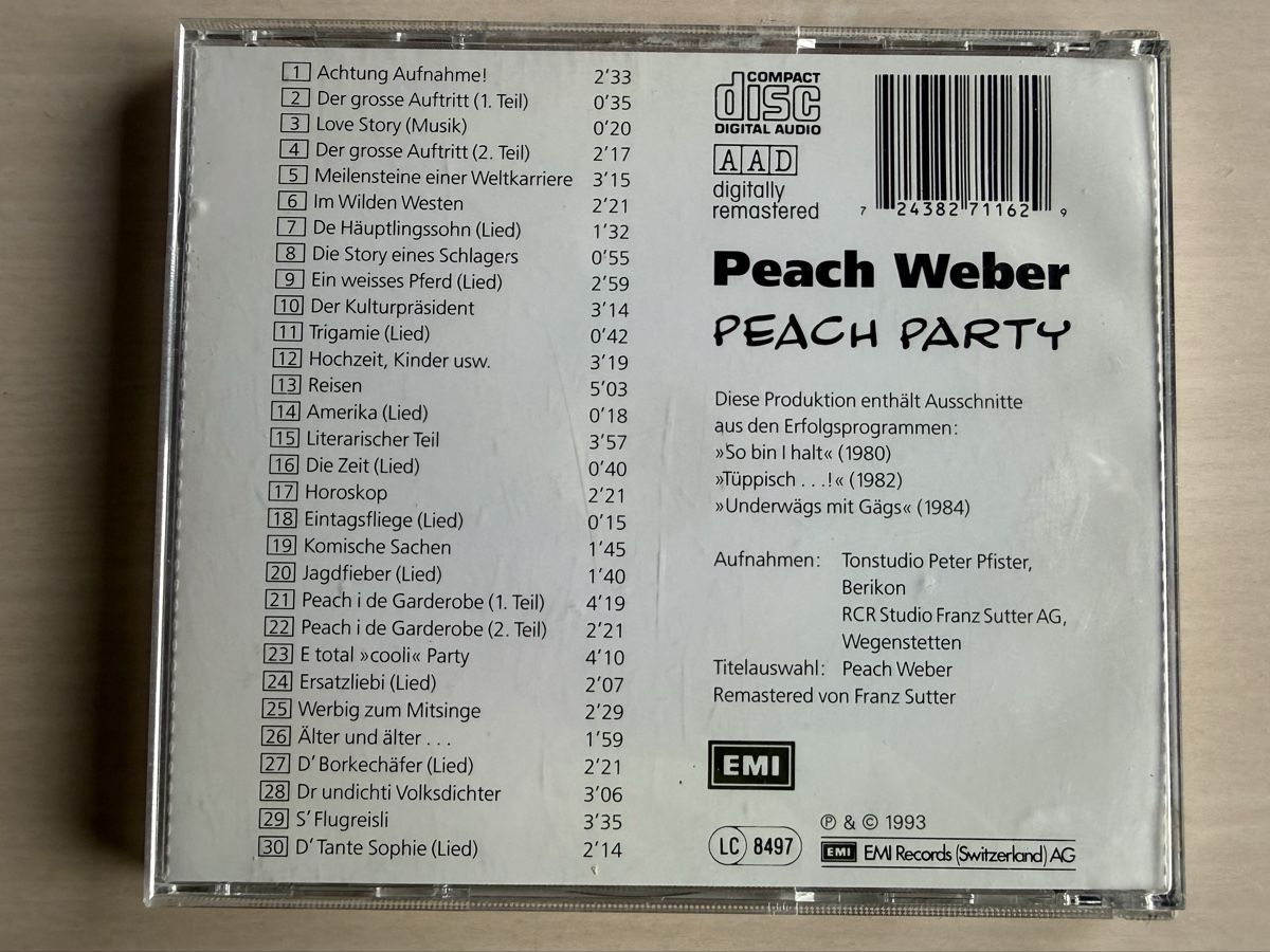 CD: Peach Weber - Peach Party CD – Usato da Oberried Brienz venduto da Chyara 1