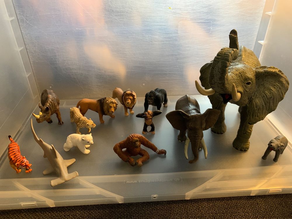 Happy People Zootiere Set – 30 Tierfiguren Von 4–12 Cm, Mit Bäumen & Zaun, Für Kinder, Spielzeug, Deko, Safari-Welt
